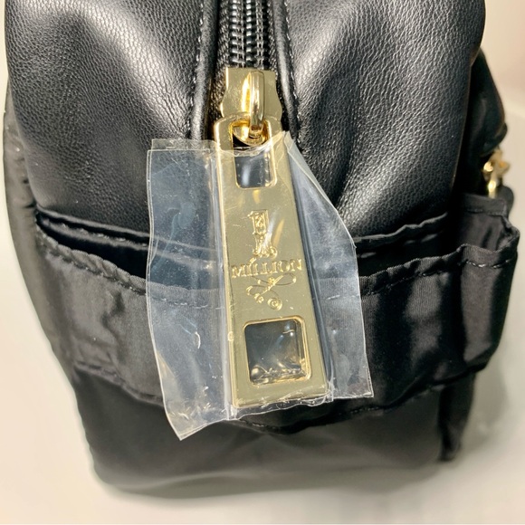 Paco Rabanne 1 Million Elixir Black Nylon/Leather Pouch Cosmetic Case NWT - Picture 7 of 7